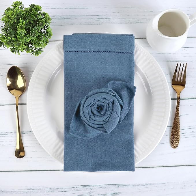 FINGERCRAFT Cloth Napkin Hemstitched 20x20 Inch Generous Picot Hem, Mitred Corner, Everyday Use Premium Quality High GSM and Good Absorbency Set of 21 Easter Color Stellar