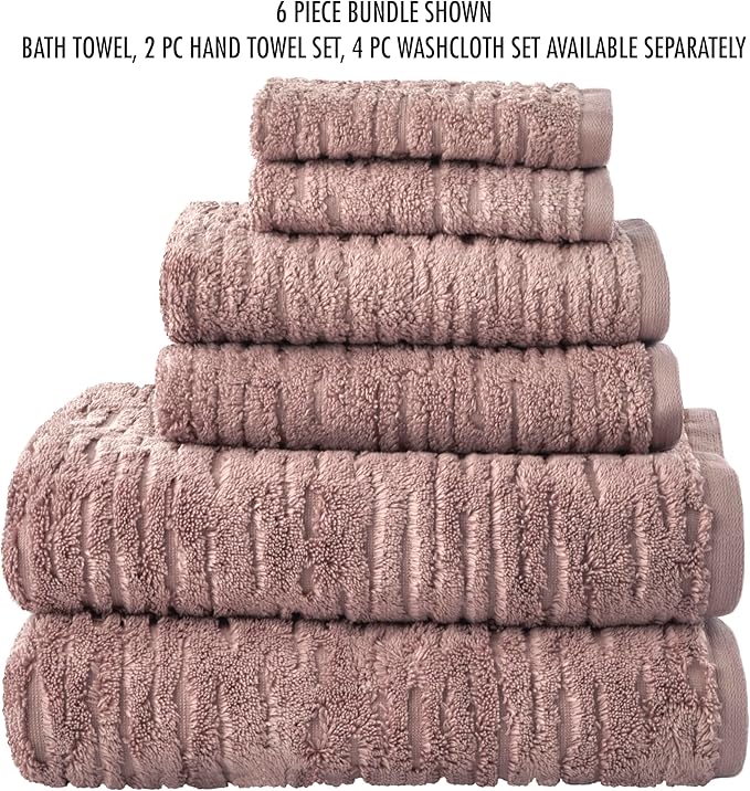 SKL Home CloudSoft Cotton Luxury 2-Piece Hand Towel Set, Clay