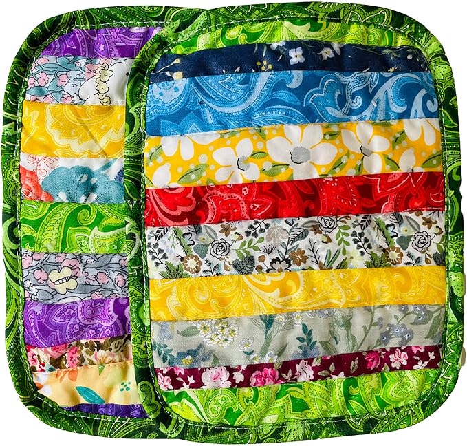 Rectangle Pot Holders for Kitchen hot Pads 100% Cotton Set of 2 Heat Resistant for BBQ/Cooking/Baking/Grilling/Microwave/Barbecue