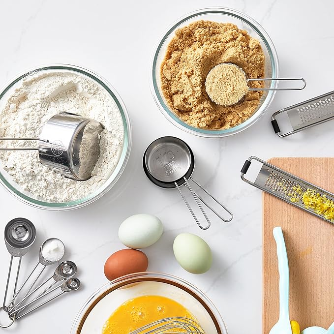 Martha Stewart Richburn 4-Piece Stainless Steel Measuring Spoons Set – Durable and Accurate Kitchen Measuring Tools for Baking and Cooking