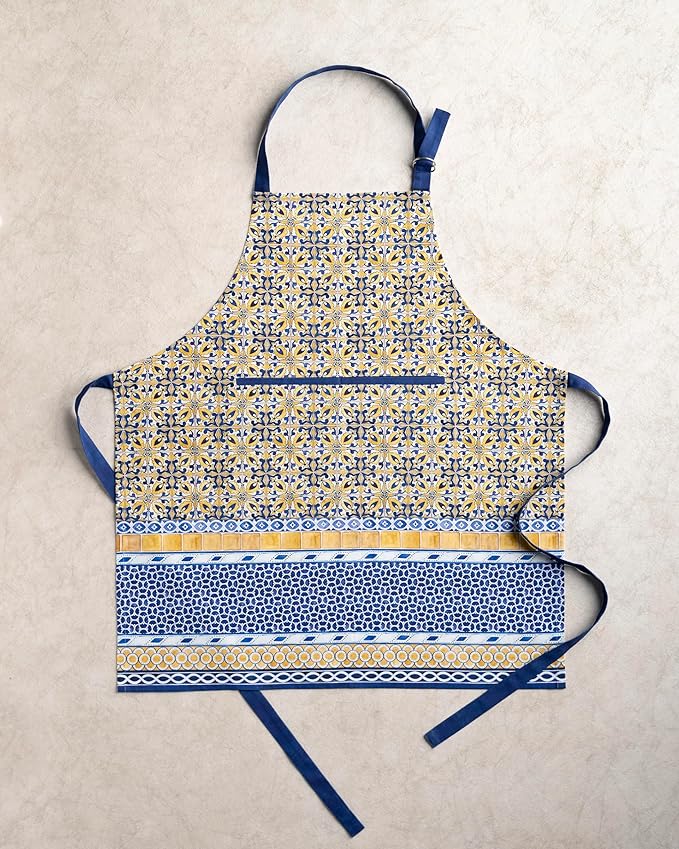 Maison d' Hermine 100% Cotton Apron for women with Pocket Kitchen Chef Apron for Men Cooking Mothers Day Gifts