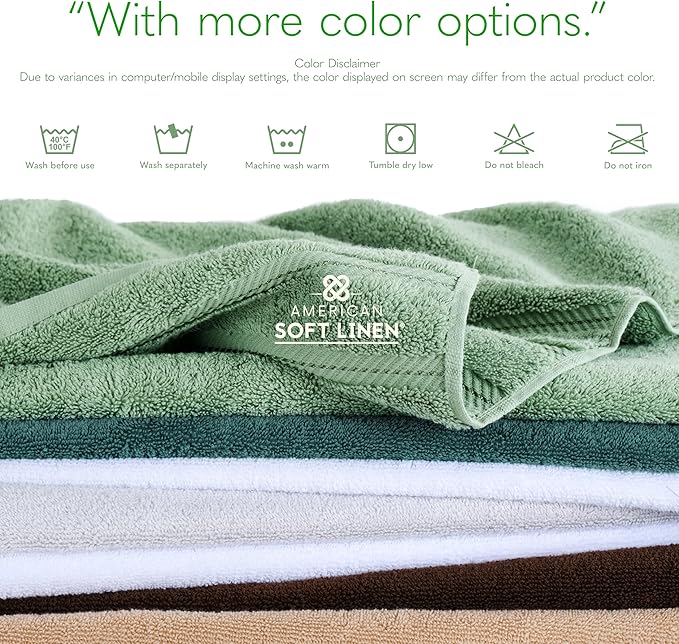 American Soft Linen 35x70 Jumbo Large Bath Towel, 600 GSM 100% Cotton Turkish Bath Sheet, Oversized Luxury Bath Towel for Bathroom Beach and Pool, Electric Blue