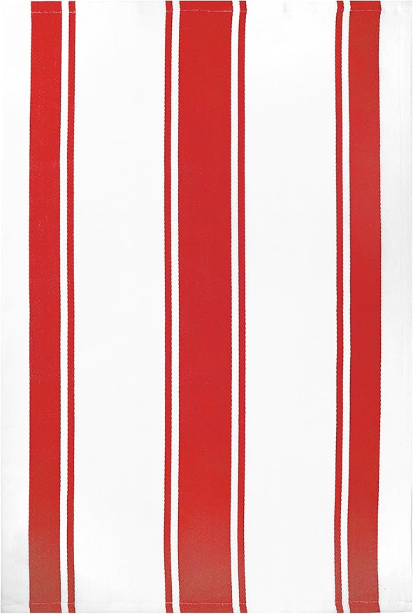 MÜkitchen Designer Print Cotton Tea Towel | Oversized Kitchen Tea Towel for Cleaning and Drying Dishes | Machine Washable & Reusable | Crimson