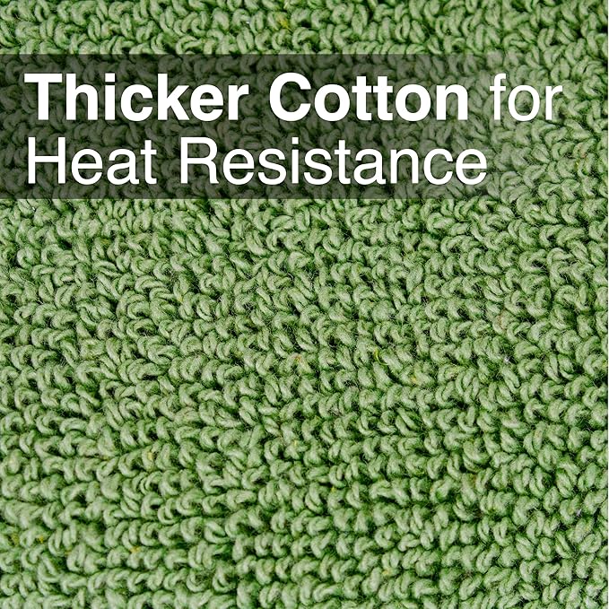RITZ Terry Potholder & Hot Pad: Unparalleled Heat Resistant, Durable 100% Cotton – Ergonomically Designed for Optimal Grip – Easy-Care Machine Washable – 2-Pack, Cactus