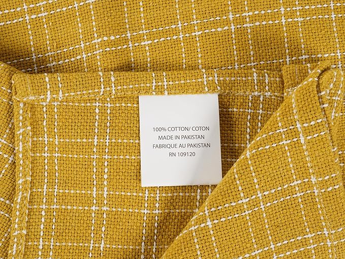 KAF Home Assorted Flat Kitchen Towels - Set of 10, 18 x 28 Inch (Honey)