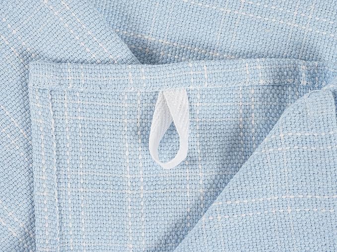 KAF Home Assorted Flat Kitchen Towels - Set of 10, 18 x 28 Inch (Sky)