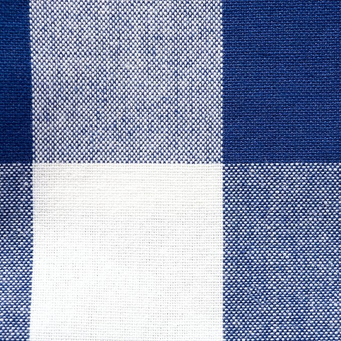 DII Buffalo Check Collection, Classic Farmhouse Cloth Napkin Set, 20x20, Navy & Cream, 6 Piece