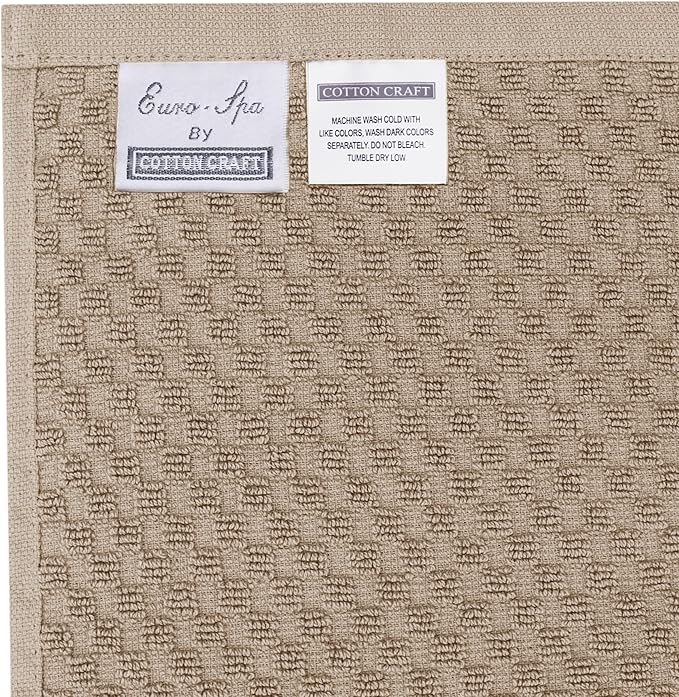 COTTON CRAFT Waffle Bath Sheets - Set of 2 Luxury Euro Spa Waffle Weave Bath Sheet Towels - 100% Ringspun Cotton Bath Sheet - Absorbent Quick Dry Bath Towel Sheet - Oversized 35 inch x 70 inch - Linen