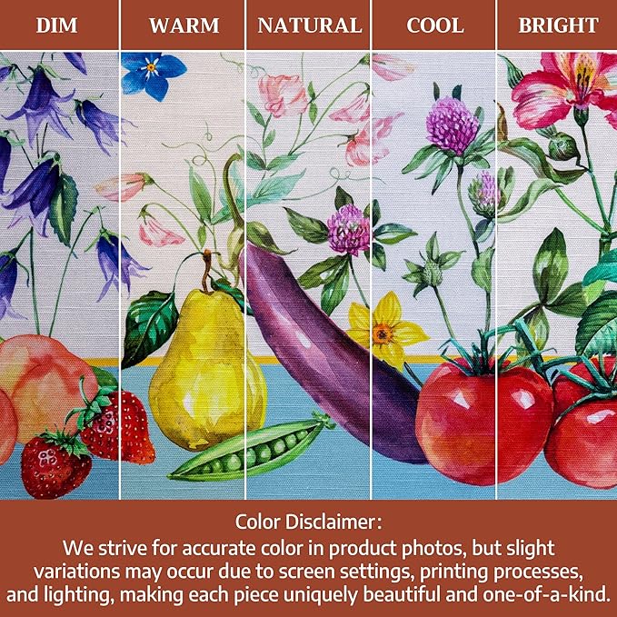 Maison d' Hermine Placemats Set of 4 100% Cotton Washable Cloth Place Mats Reusable Table Mats for Kitchen Dining Party Wedding Gifts for Mothers Day Spring/Summer (Giverny, 13" x 19")