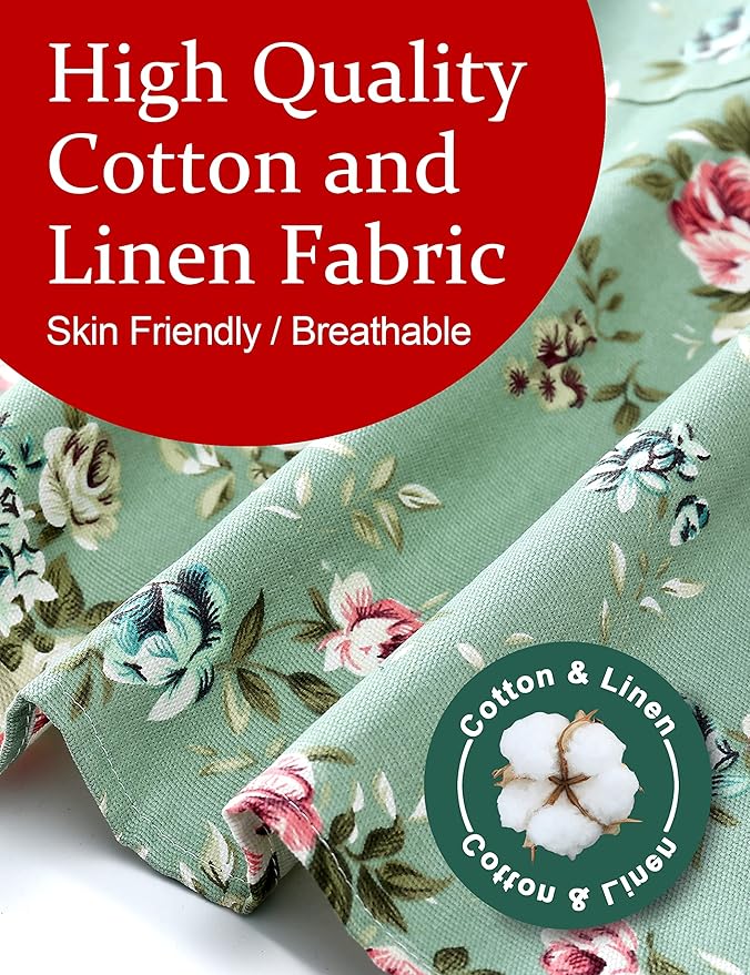 Big Plus Size Aprons for Women with Pockets Cotton Linen Baking Kitchen Cooking