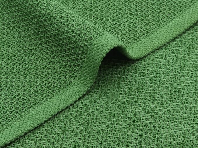 Mia'sDream Cotton Dish Cloths Dish Rags Waffle Weave Kitchen Towel, Soft and Absorbent Dish Towels Hand Towels for Kitchen, 12inchx12inch 6 Pack (Green)