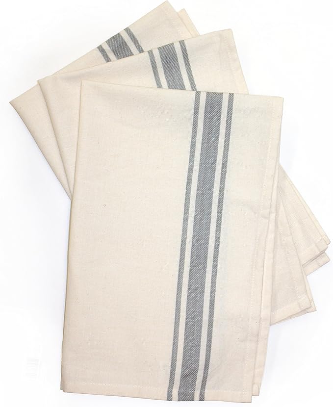 Aunt Martha's Gray Striped Dish Towels, 3 towels ($4.10 each)
