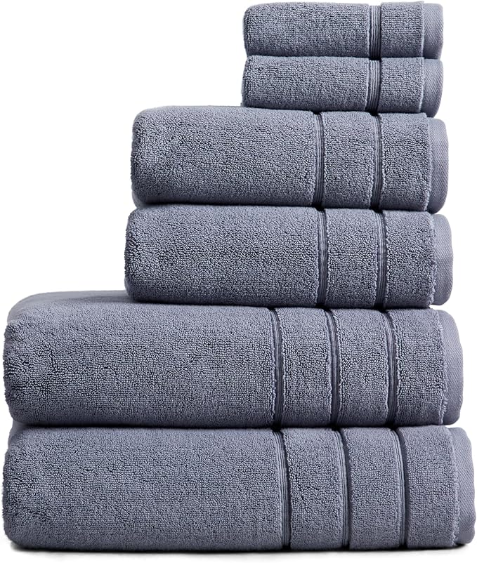 Springtree Home Luxury Turkish Cotton Bath Towels Set | 100% Turkish Cotton | Premium Bath Towels | Ultra Soft Thick Plush & Highly Absorbent | Luxury Hotel & Spa Bathroom Towels | Dusk
