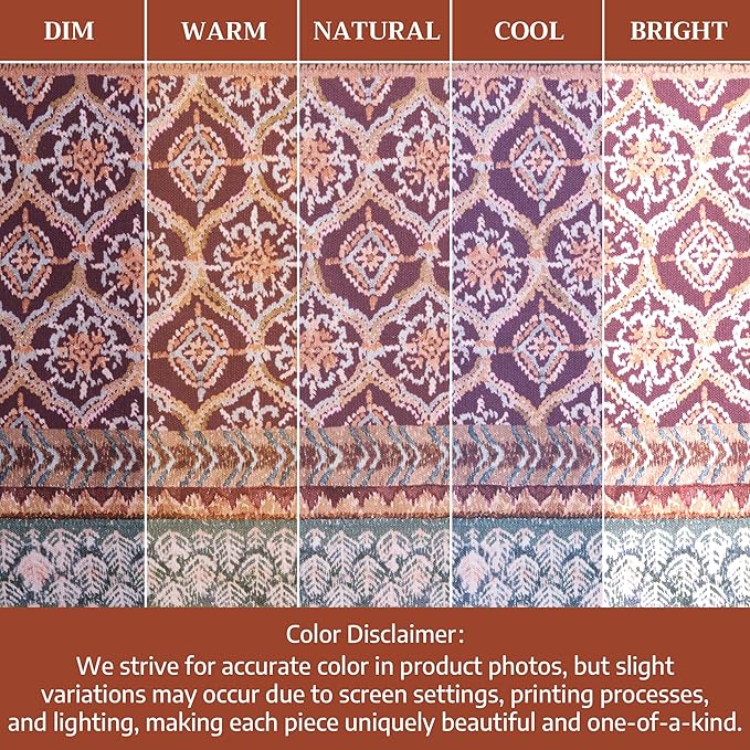 Maison d' Hermine Placemats Set of 4 100% Cotton Washable Cloth Place Mats, Reusable Table Mats for Thanksgiving Christmas Decorations Kitchen Dining Party Wedding Restaurant (Fair Isle, 13" x 19")