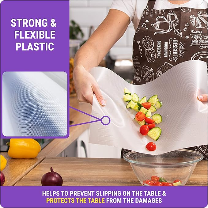 Disposable Plastic Cutting Board Sheets for BBQ & Camping - Large Flexible Chopping Boards - Cutting Mats for Kitchen and Outdoor 32'