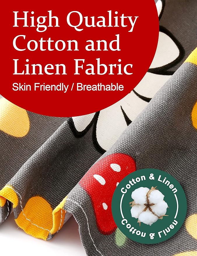 Big Plus Size Aprons for Women with Pockets Cotton Linen Baking Kitchen Cooking