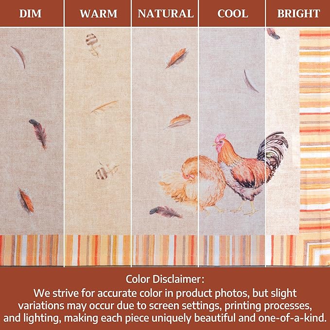 Maison d' Hermine Cloth Napkins Set of 4 100% Cotton Everyday Reusable Square Napkins Cloth Washable Dinner Wedding Restaurant Gifts for Mothers Day Spring/Summer (Barnyard Rooster, 18" x 18")