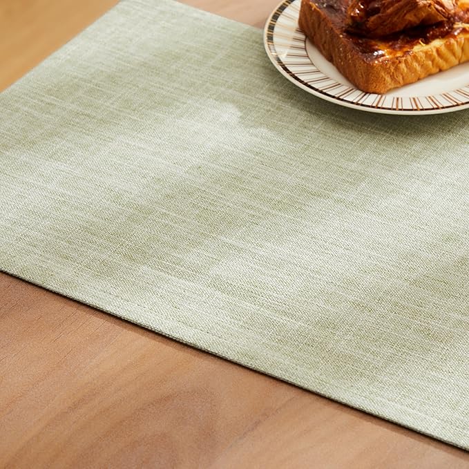ZeeMart Rustic Cotton Linen Table Runner, 13x108 Inches Green, Farmhouse Style Sage Green Table Runners 108 Inches Long, Washable Kitchen Dining Table Decoration for Home Party Decor