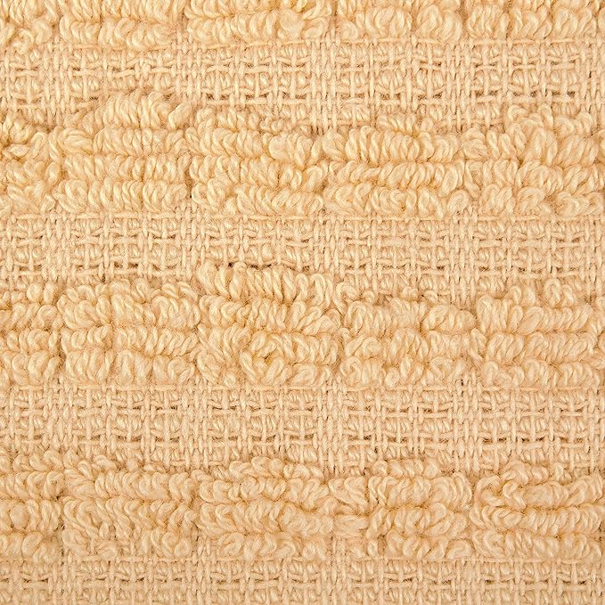 Ritz Royale Collection 100% Combed Terry Cotton, Highly Absorbent, Kitchen Dish Cloth Set, 13-3/4" x 12", 3-Pack, Solid, Straw