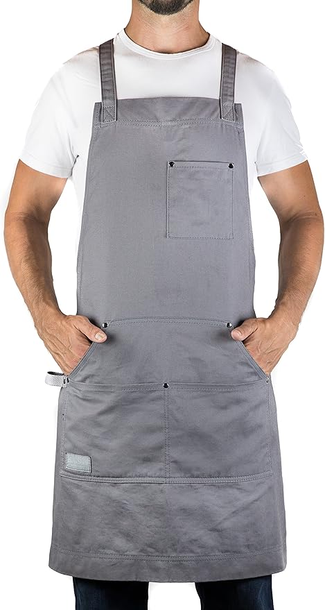 Hudson Durable Goods - Professional Grade Chef Apron for Kitchen, BBQ & Grill