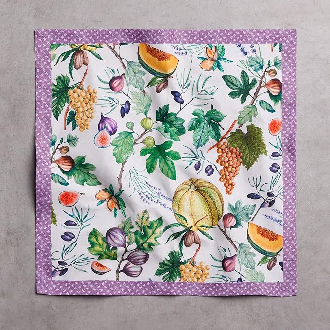 Maison d' Hermine Cloth Napkins Set of 4 100% Cotton Everyday Reusable Square Napkins Cloth Washable Dinner Party Wedding Restaurant Gifts for Mothers Day Spring/Summer (Cavaillon, 18" x 18")