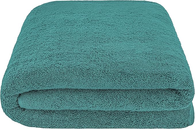American Soft Linen 100% Cotton 600 GSM Turkish 40x80 Oversized Bath Towel Sheet, Extra Large Adult Towels for Bathroom, Teal Bath Sheet