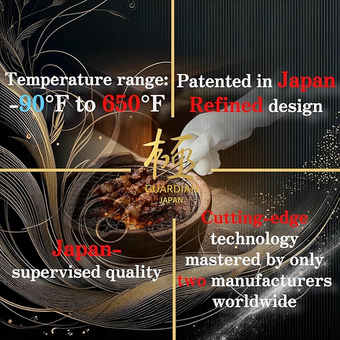 Premium Liquid Silicone Oven Gloves – Food Grade, Heat Resistant Gloves for Cooking, Grilling, Baking, and BBQ | Designed in Japan
