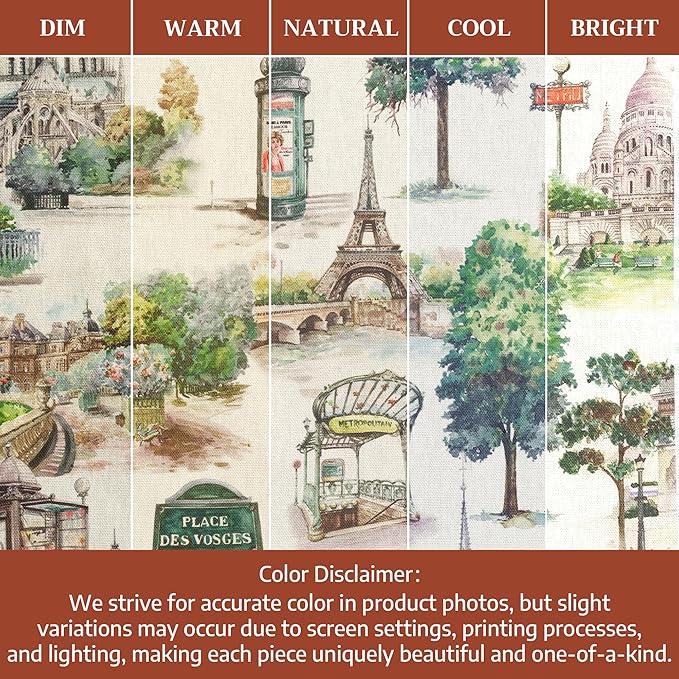 Maison d' Hermine Cloth Napkins Set of 4 100% Cotton Everyday Reusable Square Napkins Cloth Washable Dinner Party Wedding Restaurant Gifts for Mothers Day Spring/Summer (Paris Voyage, 18" x 18")