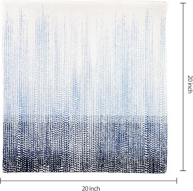 FINGERCRAFT Cloth Napkins, Set of 12 Cotton Linen Blend Printed Dinner Napkins Cloth Mitered Corner Perfect for Parties Dinners Weddings Cocktail Christmas Easter 20x20 Blue Ombre