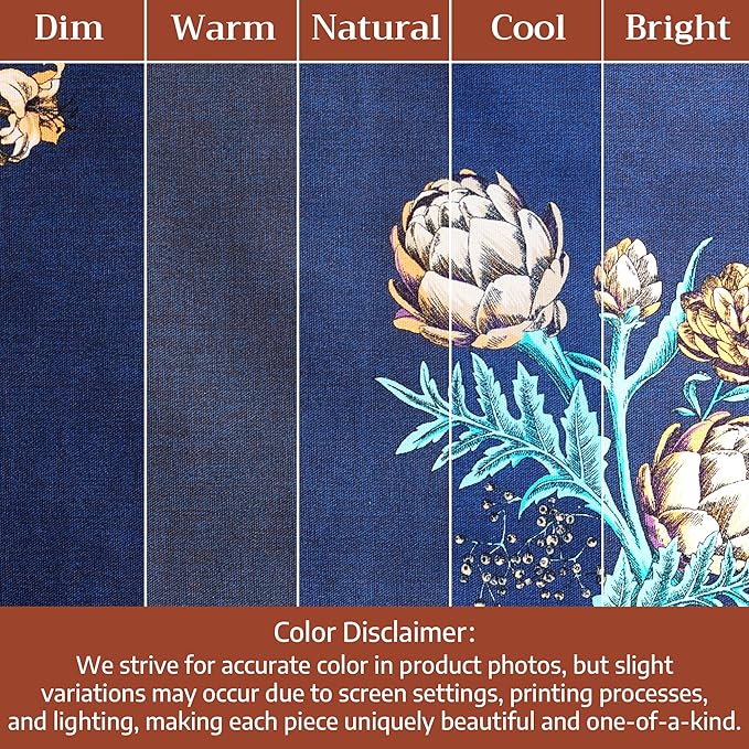 Maison d' Hermine Placemats 100% Combed Cotton Premium Set of 4 Decorative Washable Table Cloth Placemat, Dining, Buffet Parties & Wedding Use Artichoke (13 Inch x 19 Inch)