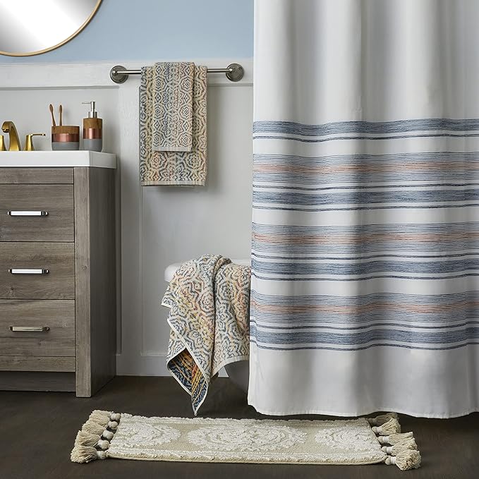 SKL Home Rhapsody 100% Cotton Premium Bath Towel, 550 GSM, Reversible, Soft & Absorbent, Spice