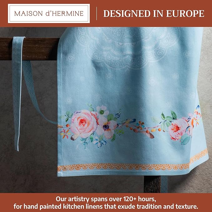 Maison d' Hermine 100% Cotton Apron for women with Pocket Kitchen Chef Apron for Men Cooking Mothers Day Gifts