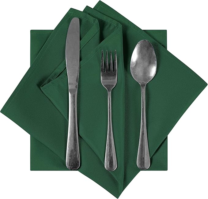 Bailarina Cloth Napkins Set of 80,17x17 inches Dinner Napkins Cloth Washable,Polyester Square Table Cloth Napkin Bulk with Hemmed Edges Ideal for Banquets, Parties and Weddings-Hunter