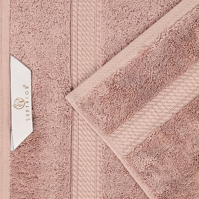 Superior Egyptian Cotton Pile 9-Piece Towel Set, 3 Bath, 3 Hand, 3 Face Towel/Washcloth, Heavyweight, Ultra Soft Luxury Towels, Thick Plush Essentials, Guest Bath, Spa, Hotel Bathroom, Muted Mauve