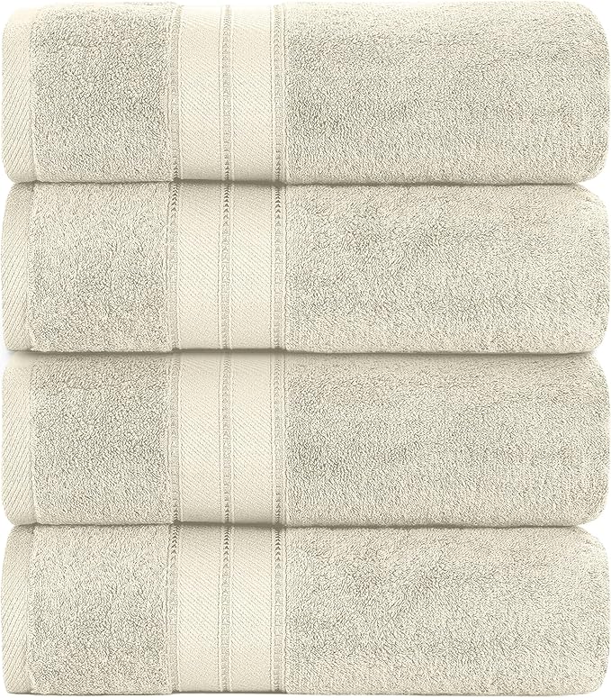 Modern Threads 4-Pack SpunLoft Bath Sheet Sand 35x66