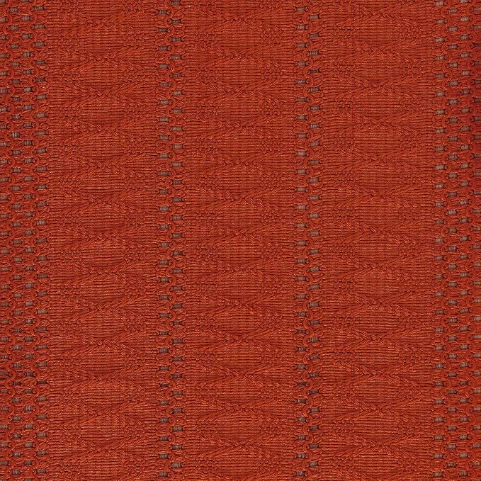 ZeeMart Macrame Style Boho Table Runner, Burnt Ochre Fall Table Runners 48 Inches Long, Farmhouse Woven Home Decor, 12x48 Inch, Dark Orange