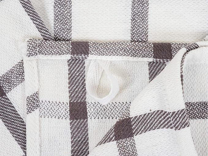 KAF Home Assorted Flat Kitchen Towels - Set of 10, 18 x 28 Inch (Gray)