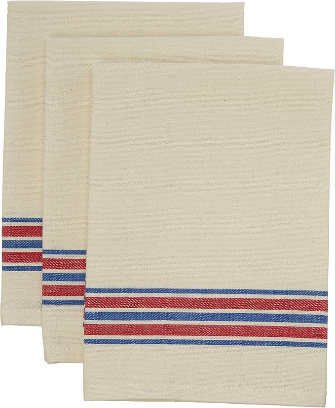 Aunt Martha's 18"x28" Americana Striped Dish Towels Pkg of 3