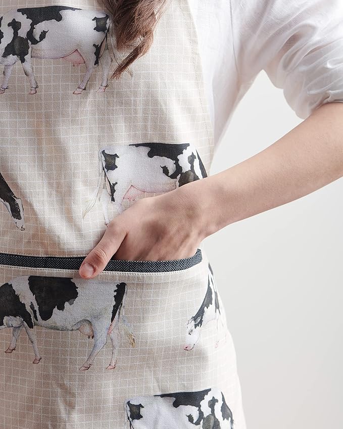Maison d' Hermine 100% Cotton Apron for women with Pocket Kitchen Chef Apron for Men Cooking Mothers Day Gifts