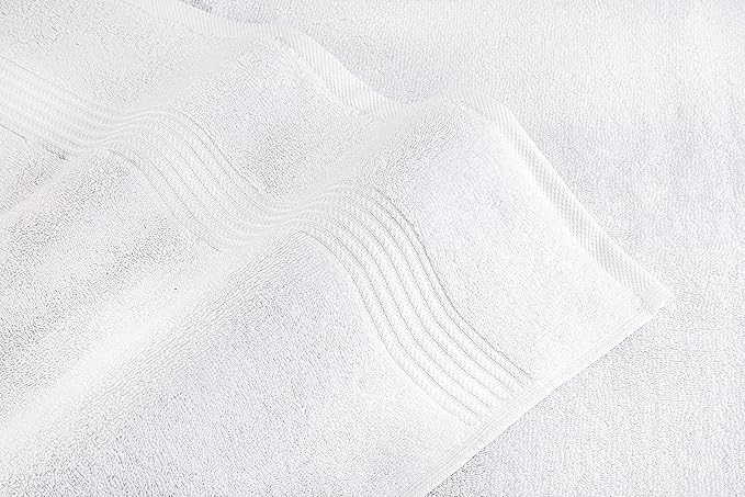 American Veteran Towel, Turkish Bath Towels for Bathroom 4 Pack, 27x54 Extra Large Premium Soft Drying Bathroom Towels, White