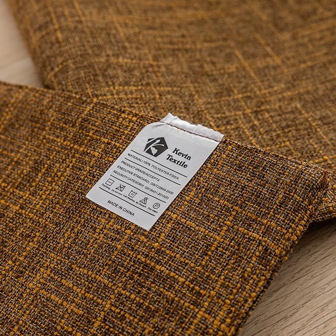 Kevin Textile Burlap Linen Placemats Set of 6 Heat Resistant Dining Table Place Mats Washable Kitchen Table Mats for Dinning Party Holiday Indoor Outdoor, 13 x19 inches, Hazel Brown