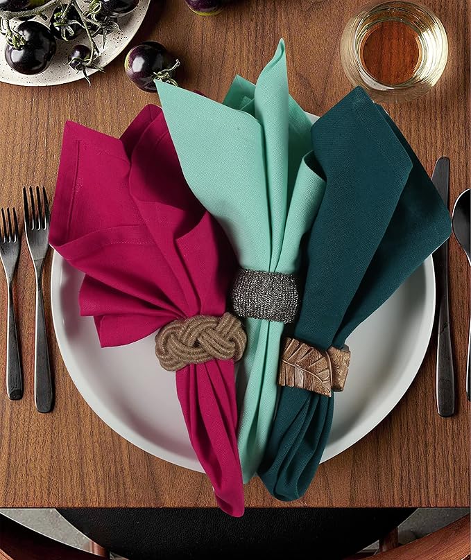 Multicolor Cloth Napkins Set of 12 Cotton Linen Everyday Dinner Napkin -Easter Spring Summer Holiday Party Gift - Soft Durable Rusable Washable Absorbent Reusable Napkin 18 x18 Assoterd Multi Pack