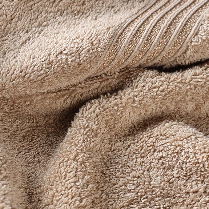 Superior Egyptian Cotton 2-Piece Bath Sheet Towel Set, Oversized Body Towels For Adults And Kids, Large Towel For Bath, Shower, Guest Bathroom, Spa, Gym, Resort, Essentials, Airbnb, Taupe