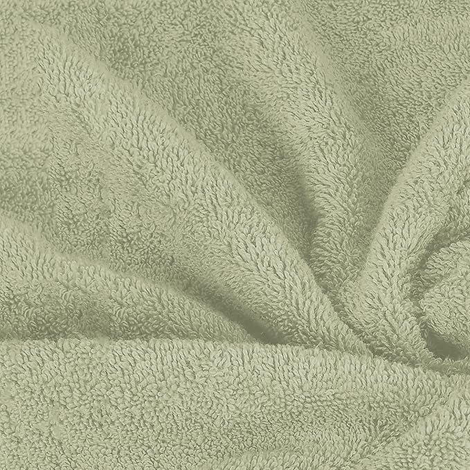 Mocassi Luxury 100% Turkish Cotton 6-Piece Towel Set - Ultra Soft, Quick Dry Highly Absorbent Premium Spa Hotel Quality Bath Towels, Includes 2 Bath Towels, 2 Hand Towels and 2 Washcloths, Mint Green