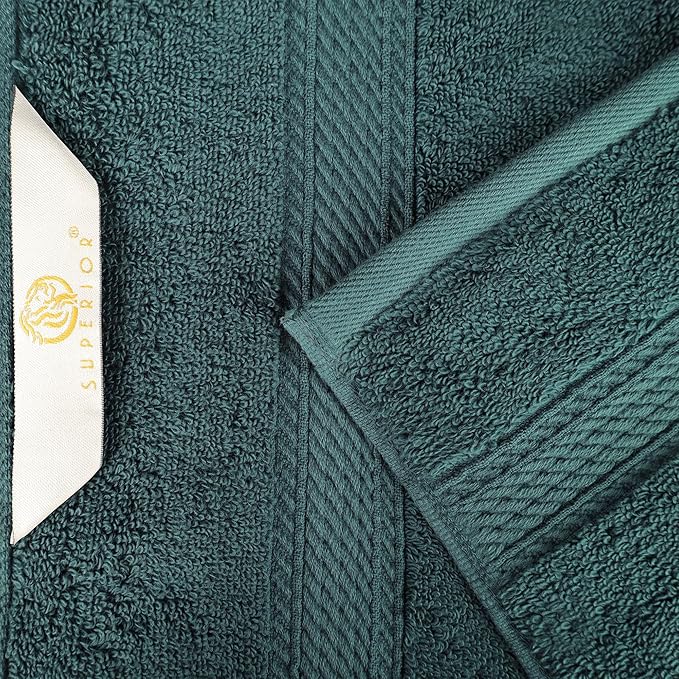 SUPERIOR Egyptian Cotton Pile Bath Sheet Set of 2, Ultra Soft Luxury Towels, Thick Plush Essentials, Absorbent Heavyweight, Guest Bath, Hotel, Spa, Home Bathroom, Shower Basics, Teal