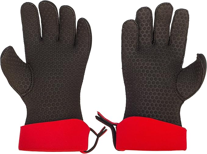 Cuisipro KitchenGrips FLXaPrene Red & Black Chef’s Gloves - Set of 2 | Small