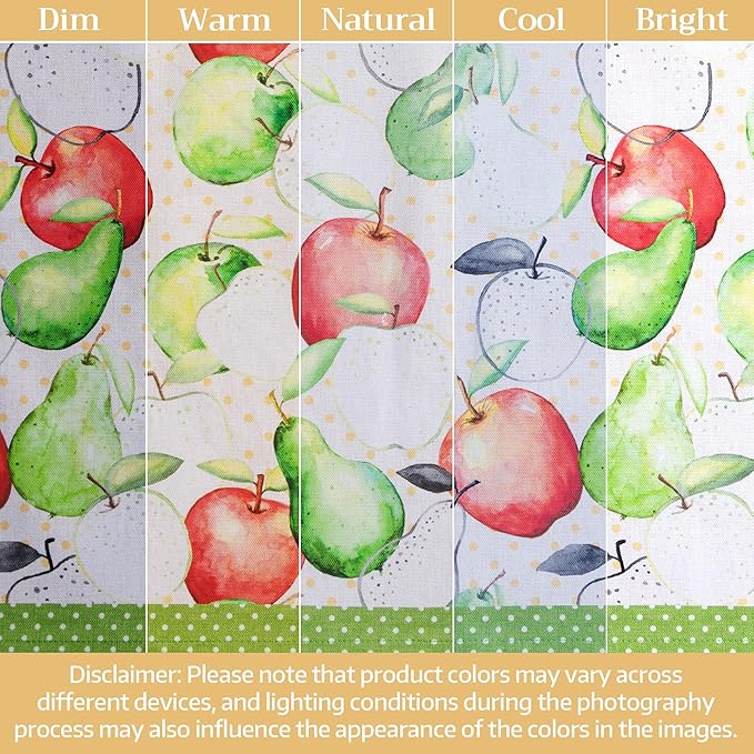 Maison d' Hermine Cloth Napkins Set of 4 100% Cotton Everyday Reusable Square Napkins Cloth Washable Dinner Party Wedding Restaurant Gifts for Mothers Day Spring/Summer (Apples & Pears, 18" x 18")
