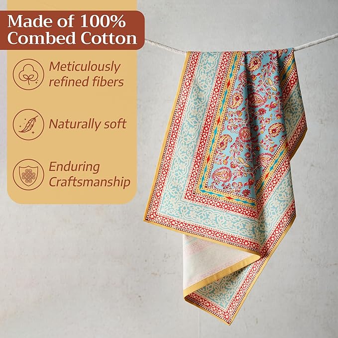 Maison d' Hermine Kitchen Towel 100% Combed Cotton Premium Set of 3 Kitchentowels Tea Towels (20"x27.50") for Table Cleaning, Dining, Buffet Parties & Wedding Use - Lauris