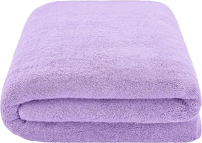 Cotton Paradise 100% Cotton 40x80 Oversized Bath Sheet, Extra Large Turkish Bath Towels for Bathroom, Lilac Bathsheet