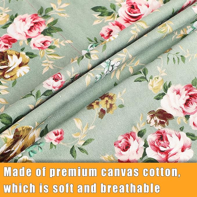 Sanlykate Extra Large Canvas Cotton Apron for Men & Women, Plus Size Durable Aprons with 2 Pockets, Adjustable Bib Machine Washable Oversized Aprons for Baking, Cooking, Painting - Greenness